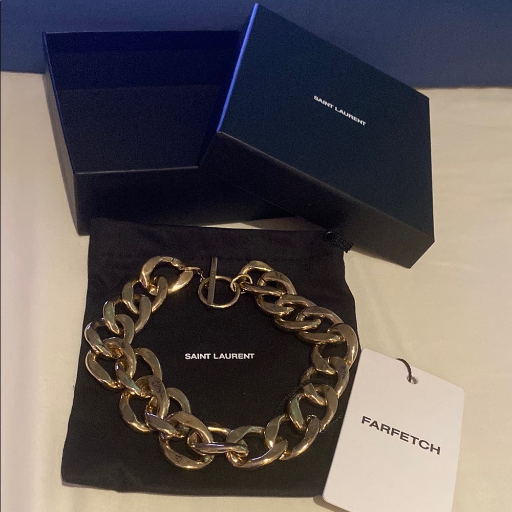 Saint Laurent Gold/Silver Chain Necklace